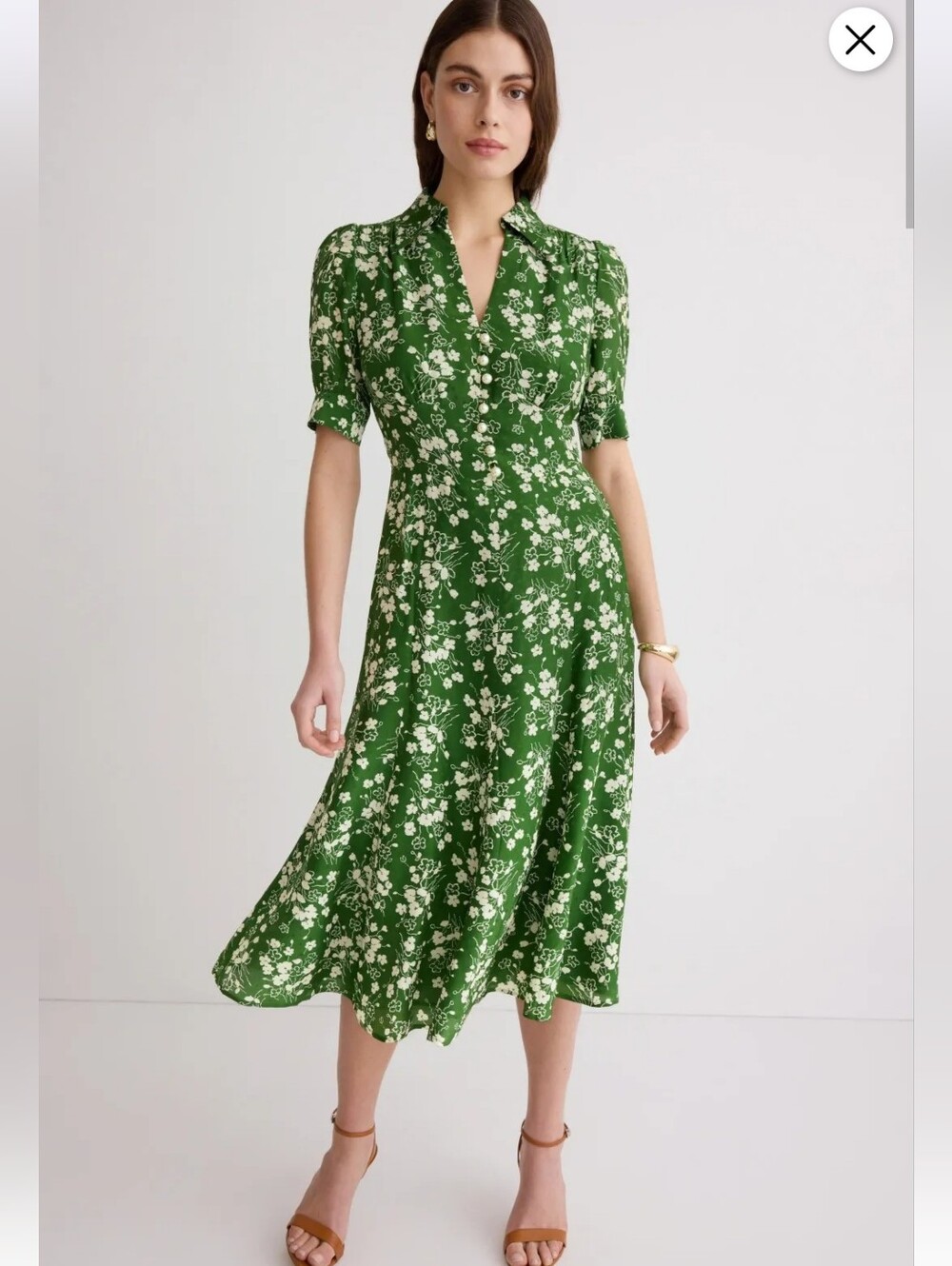 L.K. BENNET SILK SOPHIE WILDFLOWER DRESS SIZE 4 MSRP $675